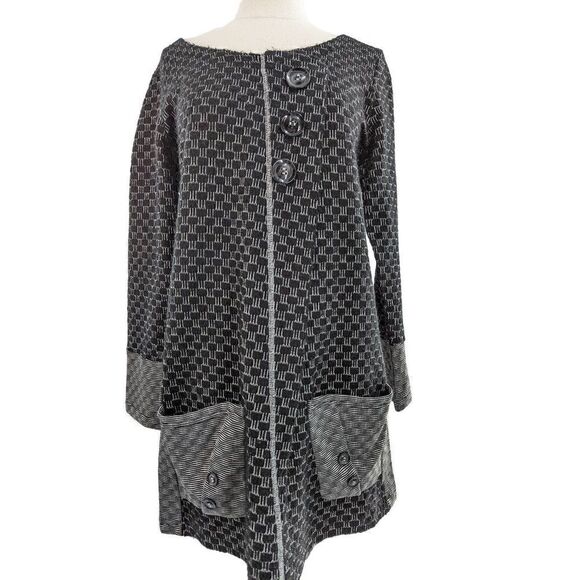 Papillon Women's Long Sleeve Colorblock Tunic Dress Size Large - Picture 4 of 16